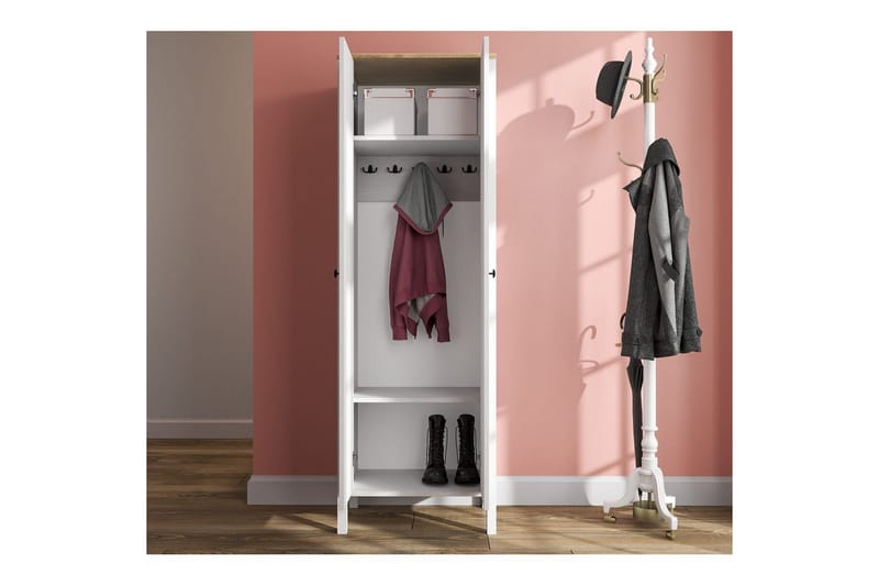 Calyra Hyllsystem 63x190 cm - Natur/Vit - Förvaring - Hylla - Hyllsystem