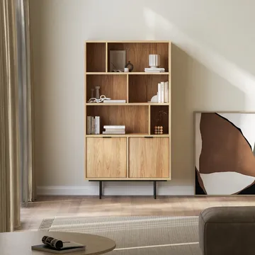 Dravo Bokhylla 90x185 cm - Naturlig hickory - Förvaring - Hylla - Bokhylla