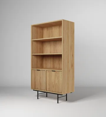 Dravo Bokhylla 90x185 cm - Naturlig hickory - Förvaring - Hylla - Bokhylla
