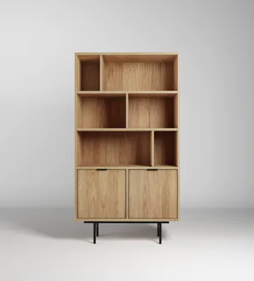 Dravo Bokhylla 90x185 cm - Naturlig hickory - Förvaring - Hylla - Bokhylla