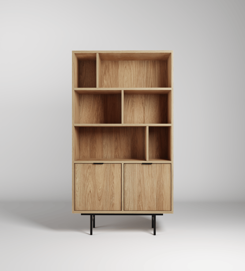 Dravo Bokhylla 90x185 cm - Naturlig hickory - Förvaring - Hylla - Bokhylla