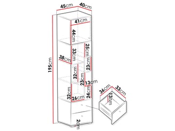 Edson Bokhylla 195 cm - Förvaring - Hylla - Bokhylla