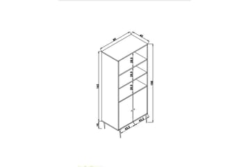 Elili Bokhylla 40 cm - Brun - Förvaring - Hylla - Bokhylla