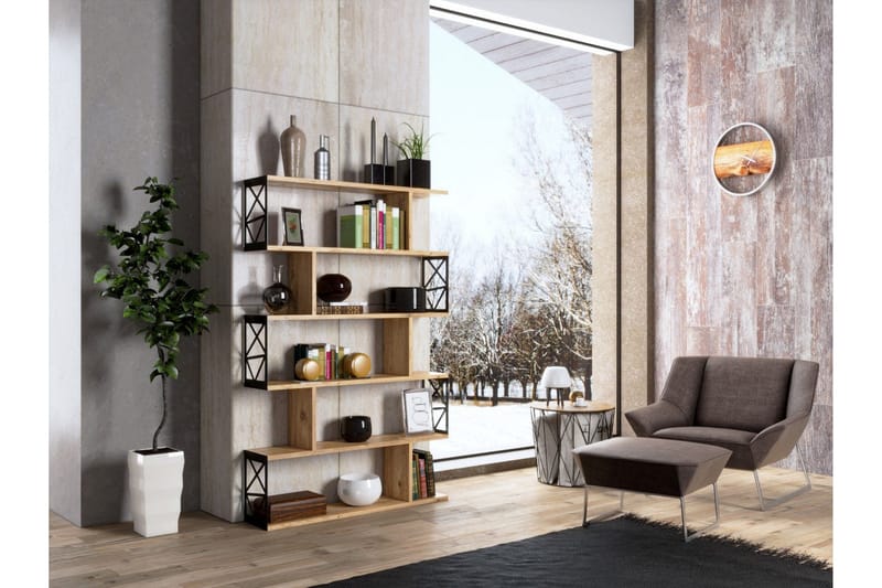 Elspet Bokhylla 90 cm, Brun