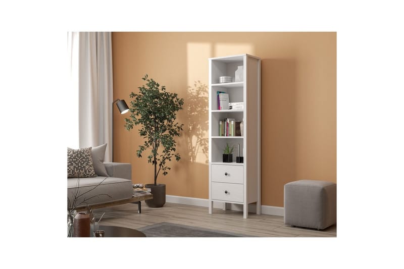 Elvan Bokhylla 50,2 cm - Natur/Vit - Förvaring - Hylla - Bokhylla