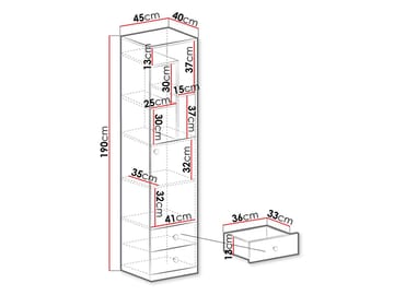 Elvaren Bokhylla 45 cm - Förvaring - Hylla - Bokhylla