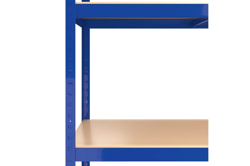 beBasic Arbetsbord med 5 hyllor blå stål och konstruerat trä - Blue - Lagerhylla