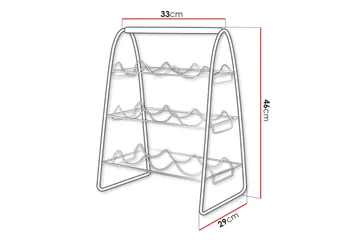 Haruaki Vinställ 33x29 cm 46x - Svart - Förvaring - Hylla - Förvaringshylla - Vinställ & vinhylla
