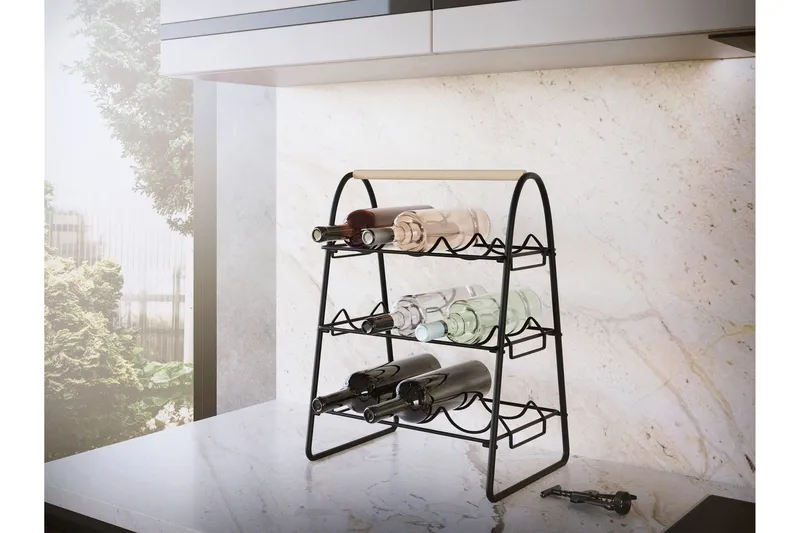 Haruaki Vinställ 33x29 cm 46x - Svart - Förvaring - Hylla - Förvaringshylla - Vinställ & vinhylla