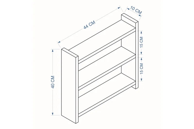 Kosmikoa Lagerhylla 44x10 cm - Vit - Förvaring - Hylla - Förvaringshylla - Lagerhylla
