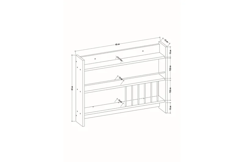 Lesince Kryddhylla 85x15 cm - Antracit - Förvaring - Hylla - Förvaringshylla - Kryddhylla & kryddställ