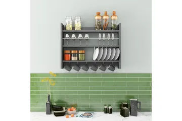 Lesince Kryddhylla 85x15 cm - Antracit - Förvaring - Hylla - Förvaringshylla - Kryddhylla & kryddställ