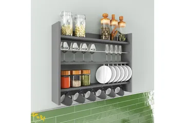 Lesince Kryddhylla 85x15 cm - Antracit - Förvaring - Hylla - Förvaringshylla - Kryddhylla & kryddställ