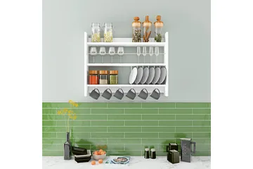 Lesince Kryddhylla 85x15 cm - Vit - Förvaring - Hylla - Förvaringshylla - Kryddhylla & kryddställ