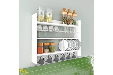 Lesince Kryddhylla 85x15 cm - Vit - Förvaring - Hylla - Förvaringshylla - Kryddhylla & kryddställ