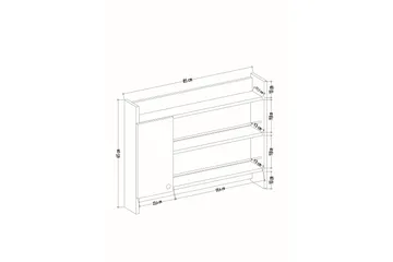 Nivillac Kryddhylla 85x15 cm - Grå - Förvaring - Hylla - Förvaringshylla - Kryddhylla & kryddställ