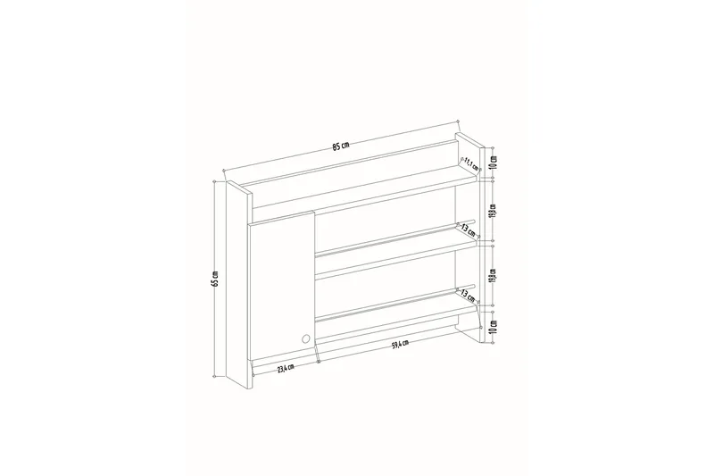 Nivillac Kryddhylla 85x15 cm - Grå - Förvaring - Hylla - Förvaringshylla - Kryddhylla & kryddställ