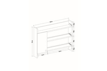 Nivillac Kryddhylla 85x15 cm - Grå - Förvaring - Hylla - Förvaringshylla - Kryddhylla & kryddställ