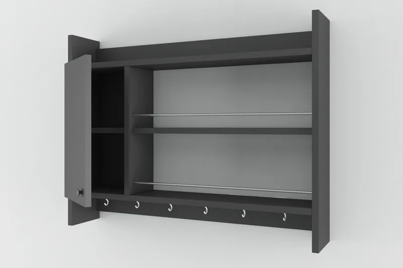 Nivillac Kryddhylla 85x15 cm - Grå - Förvaring - Hylla - Förvaringshylla - Kryddhylla & kryddställ