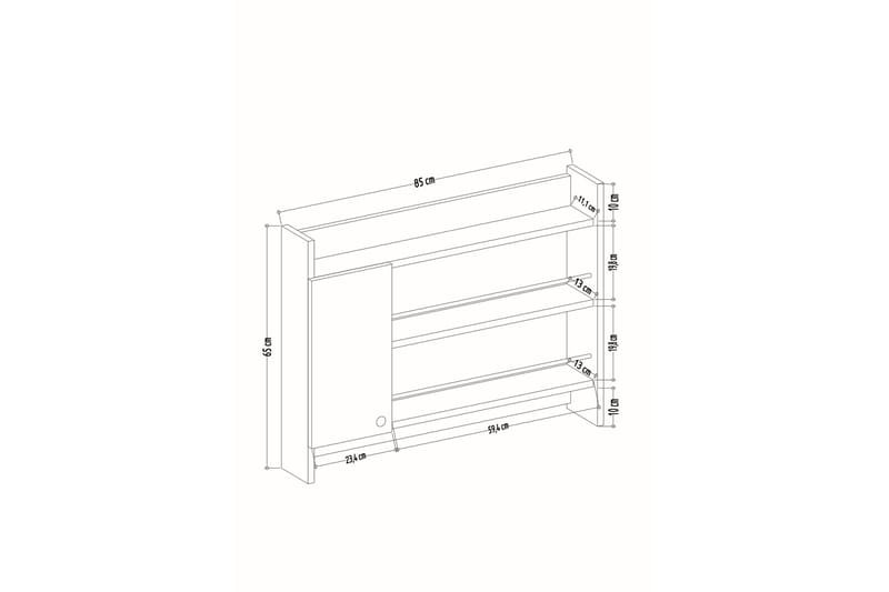 Nivillac Kryddhylla 85x15 cm - Vit - Förvaring - Hylla - Förvaringshylla - Kryddhylla & kryddställ
