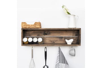 Ticknor Kökshylla 72 cm - Valnöt - Förvaring - Hylla - Förvaringshylla - Kryddhylla & kryddställ