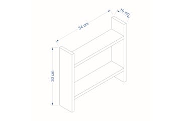 Lagerhylla Denvers 34x10 cm - Valnöt - Förvaring - Hylla - Förvaringshylla - Lagerhylla