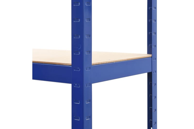 Förvaringshylla blå 80x40x160 cm stål och MDF - Blå - Lagerhylla