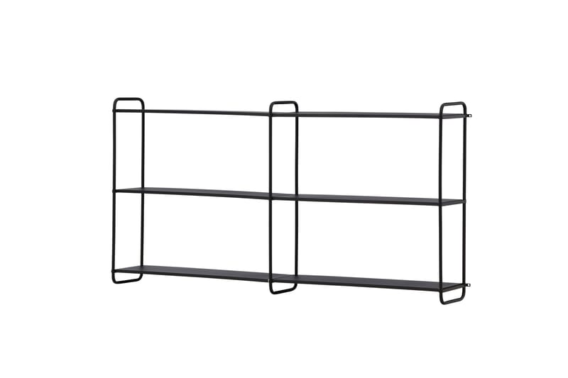 Lyon Tallrikshylla 122x18 cm, Svart