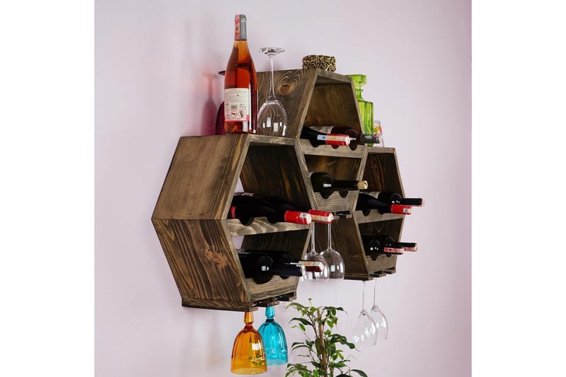Vinställ Agramunt 42x20 cm - Natur - Förvaring - Hylla - Förvaringshylla - Vinställ & vinhylla