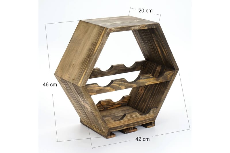 Vinställ Agramunt 42x20 cm - Natur - Förvaring - Hylla - Förvaringshylla - Vinställ & vinhylla