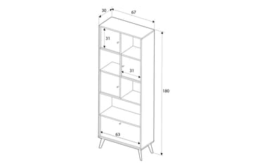 Felyra Bokhylla 67 cm - Multifärgad - Förvaring - Hylla - Bokhylla