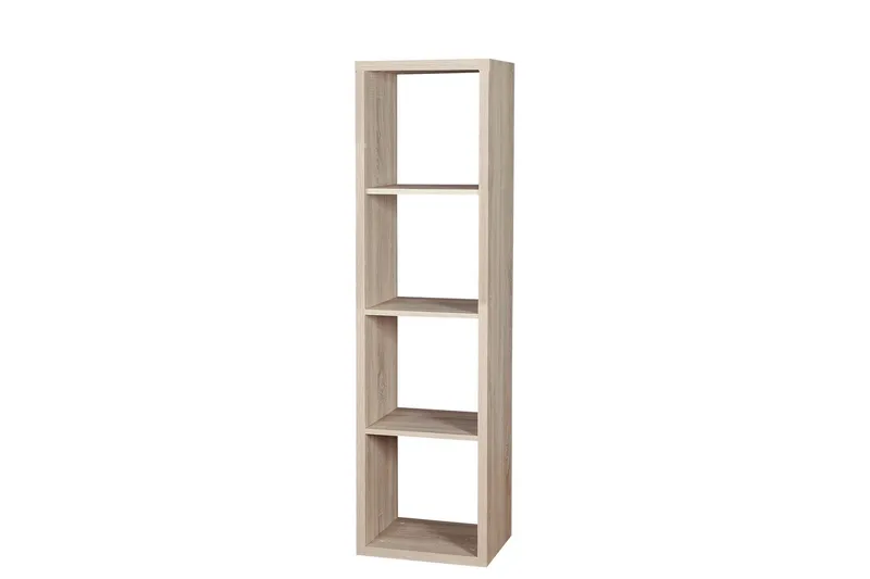 Franzine Bokhylla 41 cm i Målat Trä med Ekutseende, Beige
