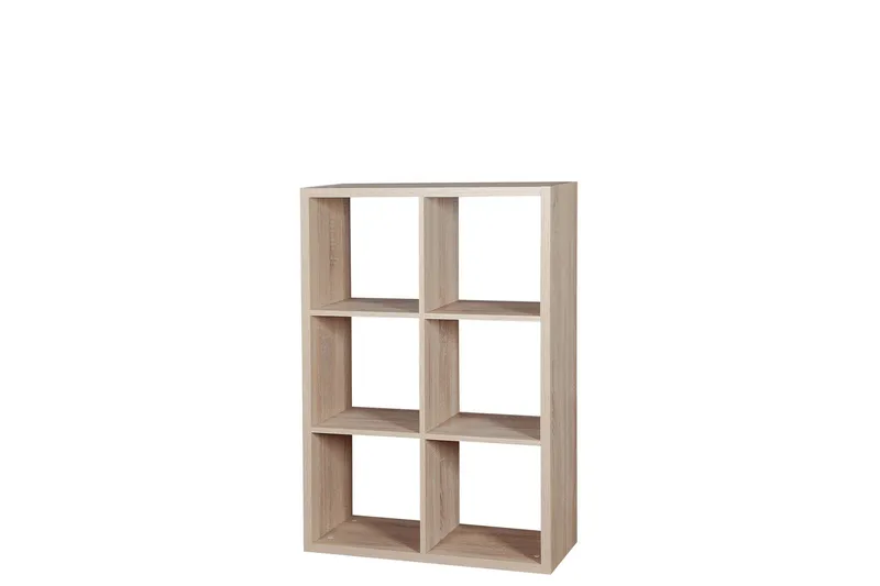 Franzine Bokhylla 77 cm i Ek, Beige