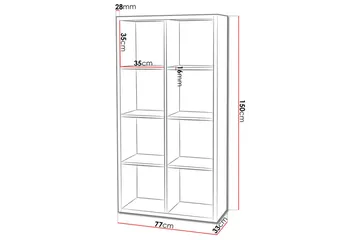 Franzine Bokhylla 77 cm i Ek - Ljusbrun - Förvaring - Hylla - Bokhylla