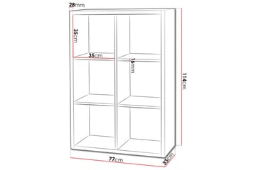Franzine Bokhylla 77 cm - Vit - Förvaring - Hylla - Bokhylla