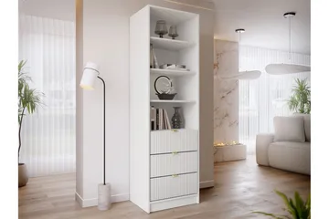 Gudelia Bokhylla 60x40 cm - Vit - Förvaring - Hylla - Bokhylla