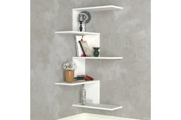 Canitor Vägghylla - Vit - Förvaring - Hylla - Hörnhylla