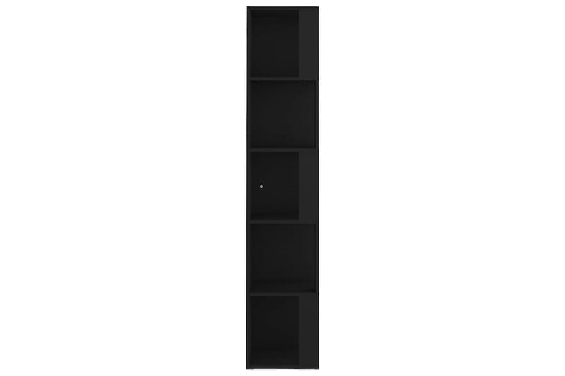 Hörnhylla svart 33x33x164,5 cm spånskiva - Svart - Hörnhylla