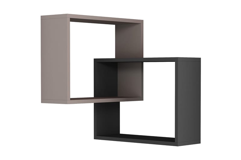 Homitis Vägghylla - Trä/Mörkgrå - Förvaring - Hylla - Hörnhylla
