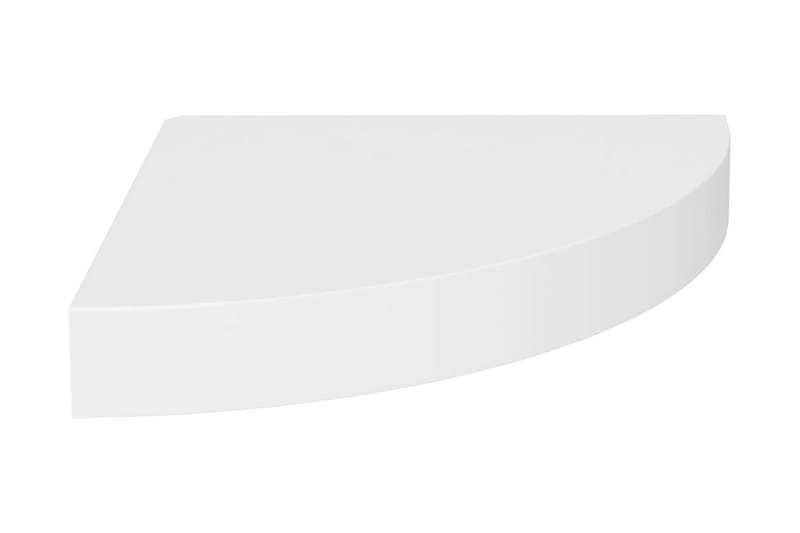 Svävande hörnhylla ek och vit 35x35x3,8 cm MDF - Brun - Hörnhylla