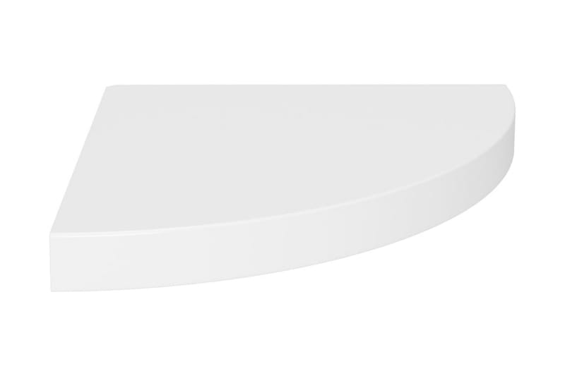 Svävande hörnhylla vit 35x35x3,8 cm MDF - Vit - Hörnhylla