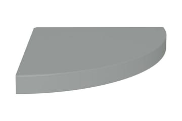 Svävande hörnhyllor 4 st grå 35x35x3,8 cm MDF