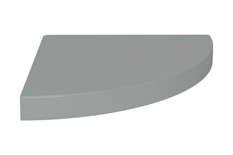 Svävande hörnhyllor 4 st grå 35x35x3,8 cm MDF - Grå - Hörnhylla