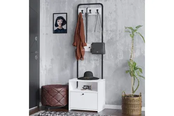 Hallmöbel Springhill Vit / Svart - Svart/Vit - Möbler - Hallmöbler - Möbelset för hall & entre