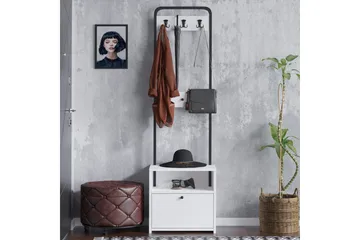 Hallmöbel Springhill Vit / Svart - Svart/Vit - Möbler - Hallmöbler - Möbelset för hall & entre