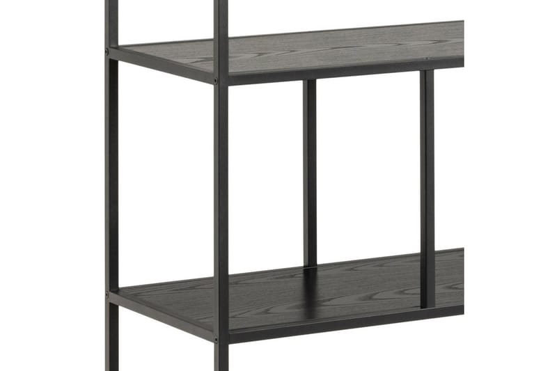 Hartsoe Bokhylla 135 cm i Metall med Träskiva - Svart - Förvaring - Hylla - Bokhylla
