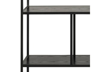 Hartsoe Bokhylla 135 cm i Metall med Träskiva - Svart - Förvaring - Hylla - Bokhylla