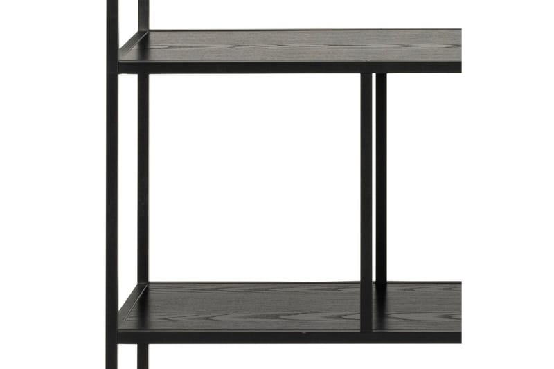 Hartsoe Bokhylla 135 cm i Metall med Träskiva - Svart - Förvaring - Hylla - Bokhylla