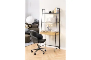 Hartsoe Bokhylla 77 cm i Metall med Träskiva - Svart|Beige - Förvaring - Hylla - Bokhylla