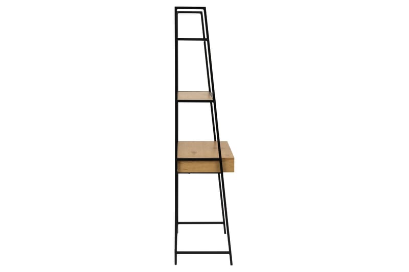 Hartsoe Bokhylla 77 cm i Metall med Träskiva - Svart|Beige - Förvaring - Hylla - Bokhylla